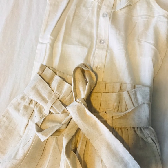 Sassy Minor Wide Leg Paperbag Pants and Blouse Set - Picture 4 of 8